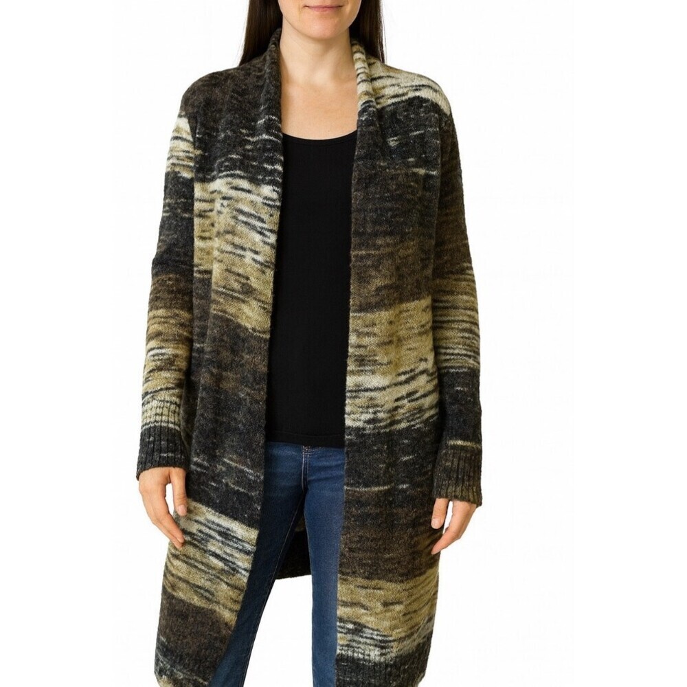 Michael Kors cardigan wool blend two toned open front cardigan pockets SZ XS